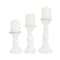White Wood French Country Candle holder 10",8",6"